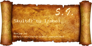 Skultéty Izabel névjegykártya